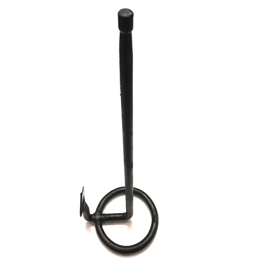 HAND FORGED ARROW HEAD LONG TOILET ROLL HOLDER - BEESWAX FINISH