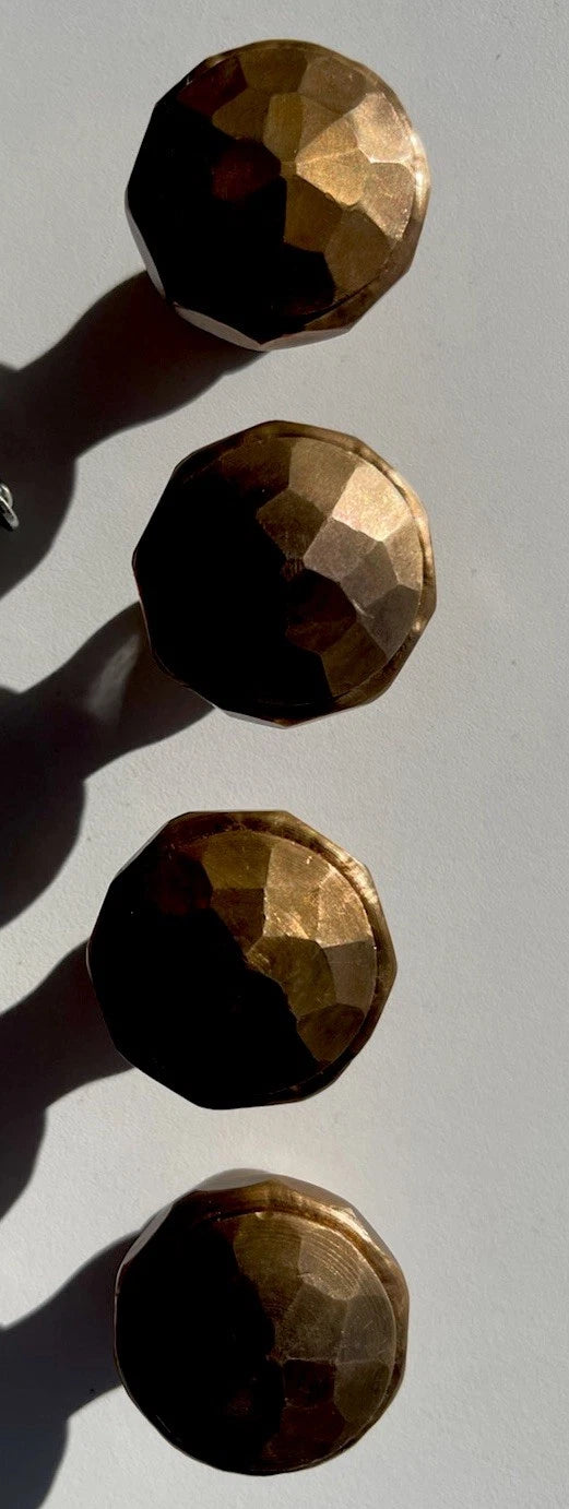 30MM BRONZE HAMMERED CABINET KNOB - OIL FINSIHED