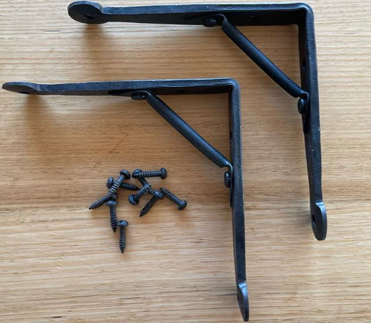 HAND FORGED WROUGHT IRON SHELF BRACKETS