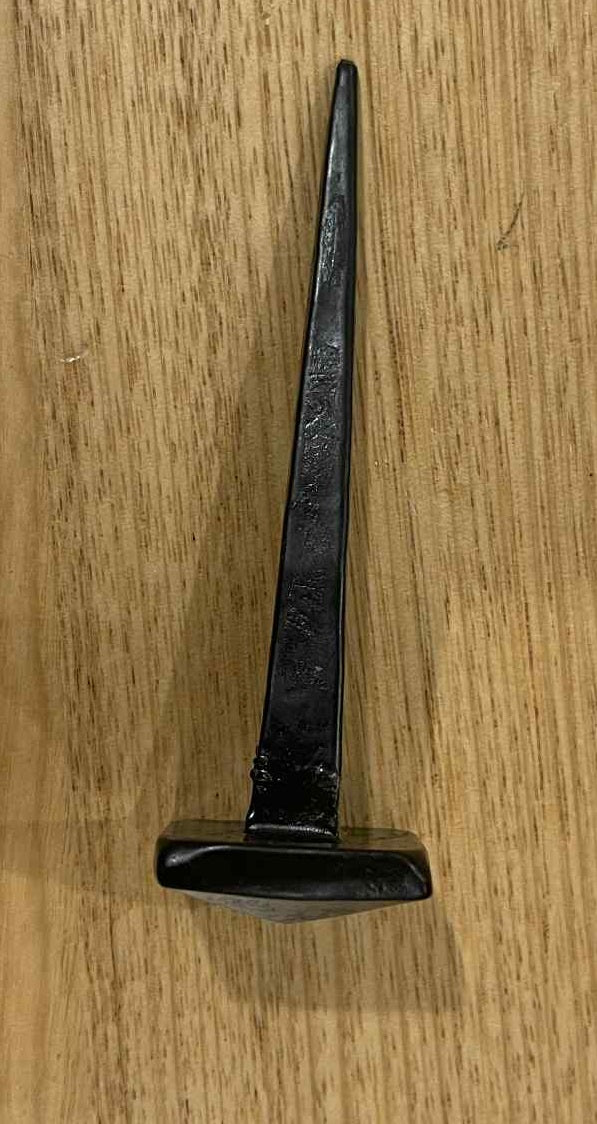 HAND FORGED DECORATIVE NAIL - BEESWAX FINISH